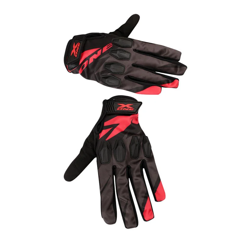Guante X-one X-10 Rider Negro Con Rojo