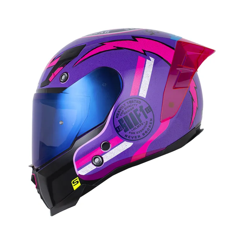 Casco Integral Shaft 562 R Old School Morado Fucsia