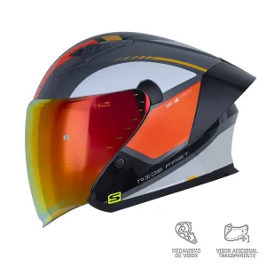 Casco Abierto Shaft 226 GT Fligthstreet Naranja