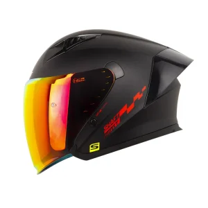 Casco Abierto Shaft 226 GT Solid Negro Rojo