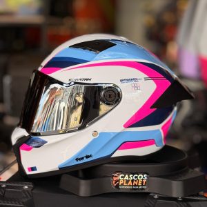 Casco Integral Spartan Fenix Turb Blanco Rosado