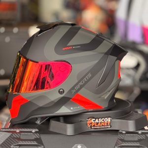 Casco Integral Xsport V151 Bramdo Gris Rojo