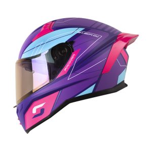 Casco Integral Shaft 504 Runner Morado Doble Visor
