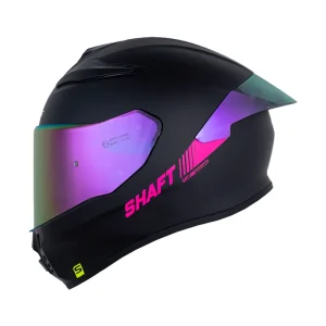Casco Integral Shaft 584 SP Solid Negro Rosado