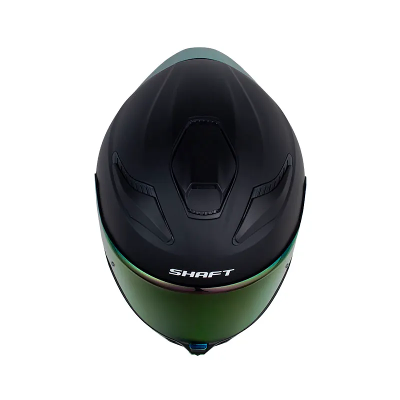 Casco Integral Shaft 584 SP Solid Negro Rosado - Imagen 2