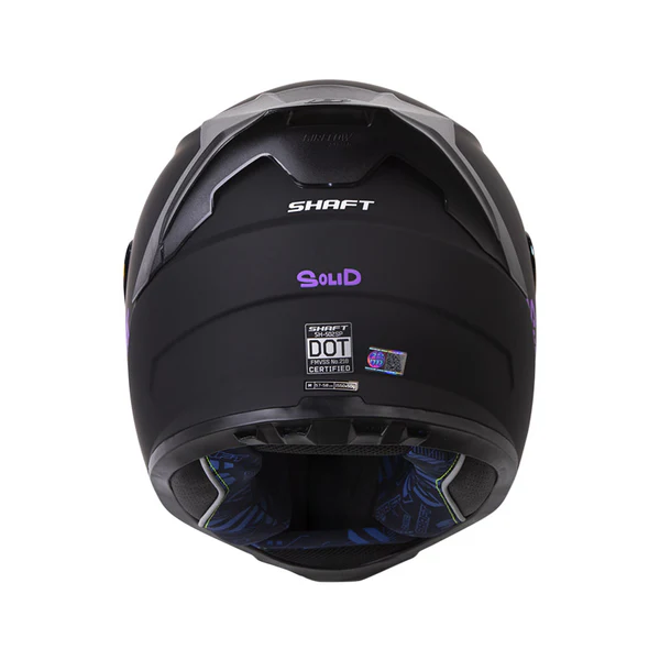 Casco Integral Shaft 502 sp Solid Negro Morado - Imagen 2