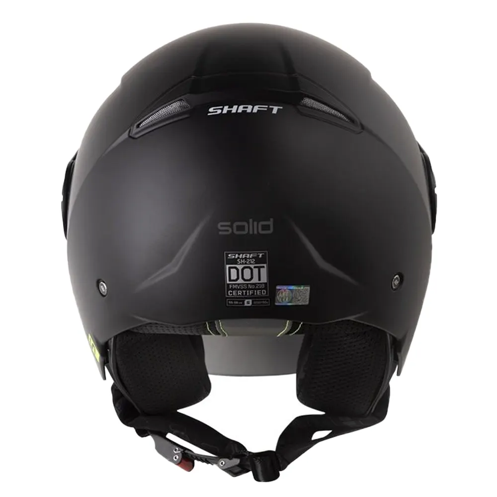 Casco Abierto Shaft 212 Solid Negro Gris - Imagen 3