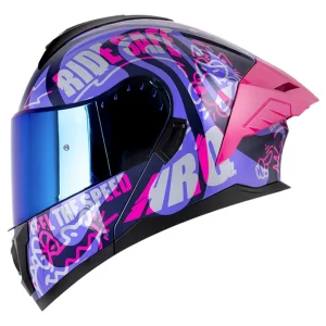 Casco Abatible HRO 3480 Over Rosado Morado