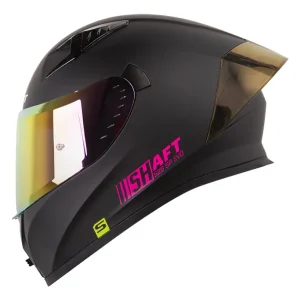 Casco Integral Shaft 526 SP Solid Negro Rosado