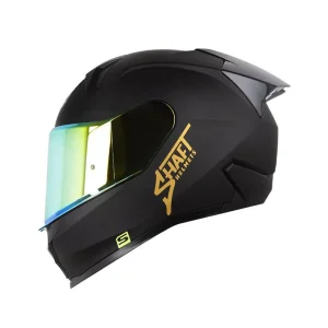 Casco Integral Shaft 560 Solid Negro Dorado