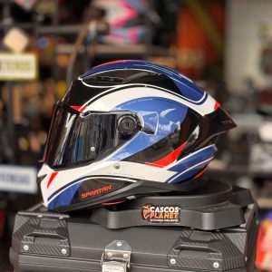 Casco Integral Spartan Panther Sv Blanco Azul