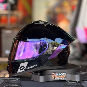 Casco Integral Xsports M73 Negro Brillante