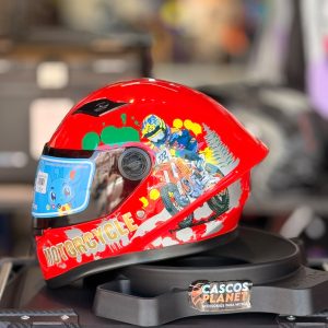 Casco Integral Infantil KRM H-308 Rojo