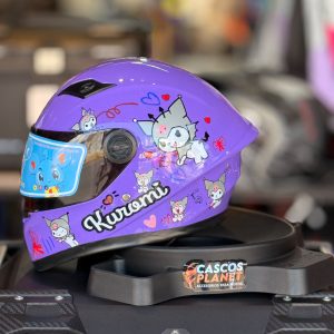 Casco Integral Infantil KRM H-308 Morado