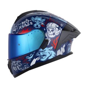 Casco Abatible HRO 3480DV Evo Gráficos Over Azul