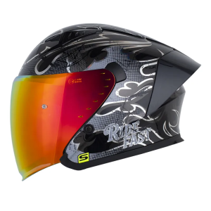 Casco Abierto Shaft 226 GT Ancient Negro Plateado