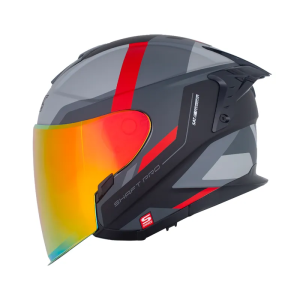 Casco Abierto SHAFT PRO 240 Cozone Rojo Gris