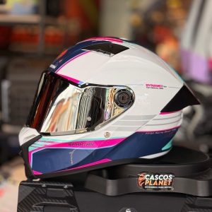 Casco Integral Spartan Fenix Slab Blanco Rosado