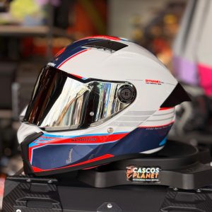 Casco Integral Spartan Fenix Slab Blanco Azul