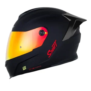 Casco Integral Shaft SH-502SP Solid Negro Rojo Mate