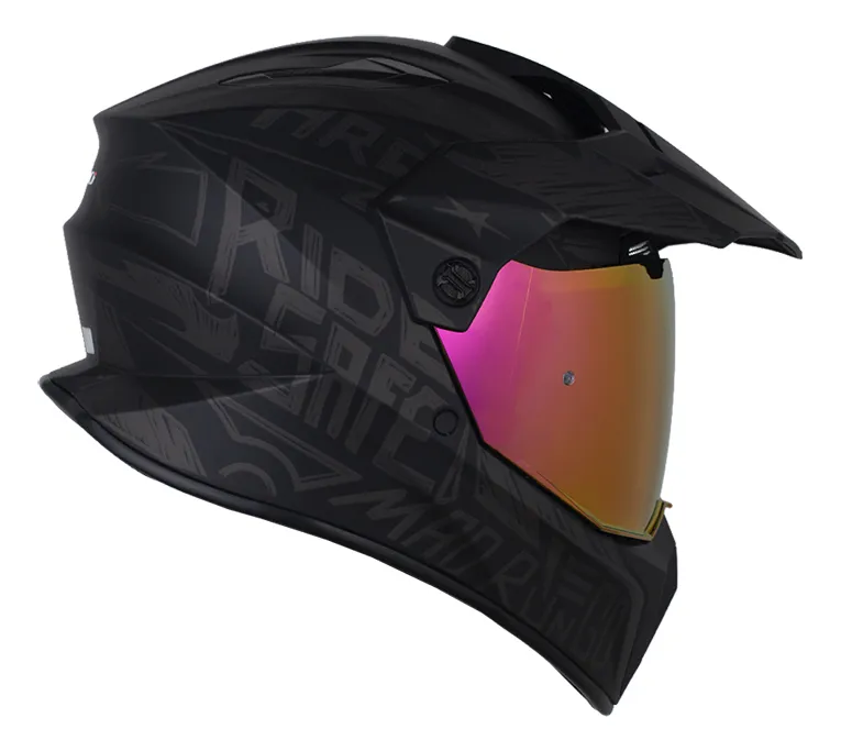 Casco Multipropósto MX340 DV Stripe Negro Mate Gris - Imagen 4