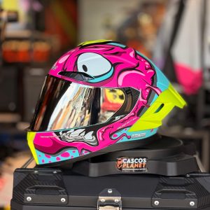 Casco Integral Prorider 716 Sp Gráficos Rosado Turquesa