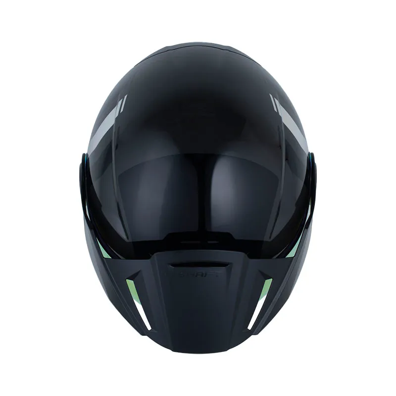 Casco Abierto Shaft 212 Flygod Gris Negro Brillo - Imagen 3