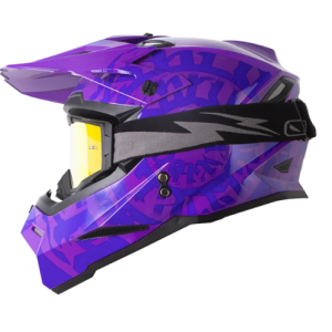 Casco Hro MX03 Lettering Morado Brillante