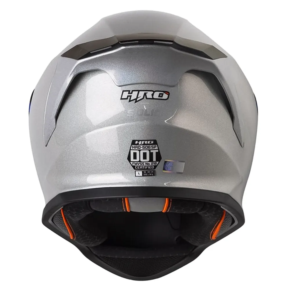 Casco Integral HRO 506 Solid Gris Brillo - Imagen 3