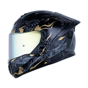 Casco Integral LS2 FF806 Fusion Mamba Negro Dorado Brillo
